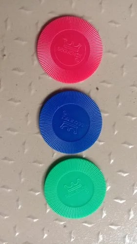 Round Polished Game Plastic Tokens, Size : 38 mm