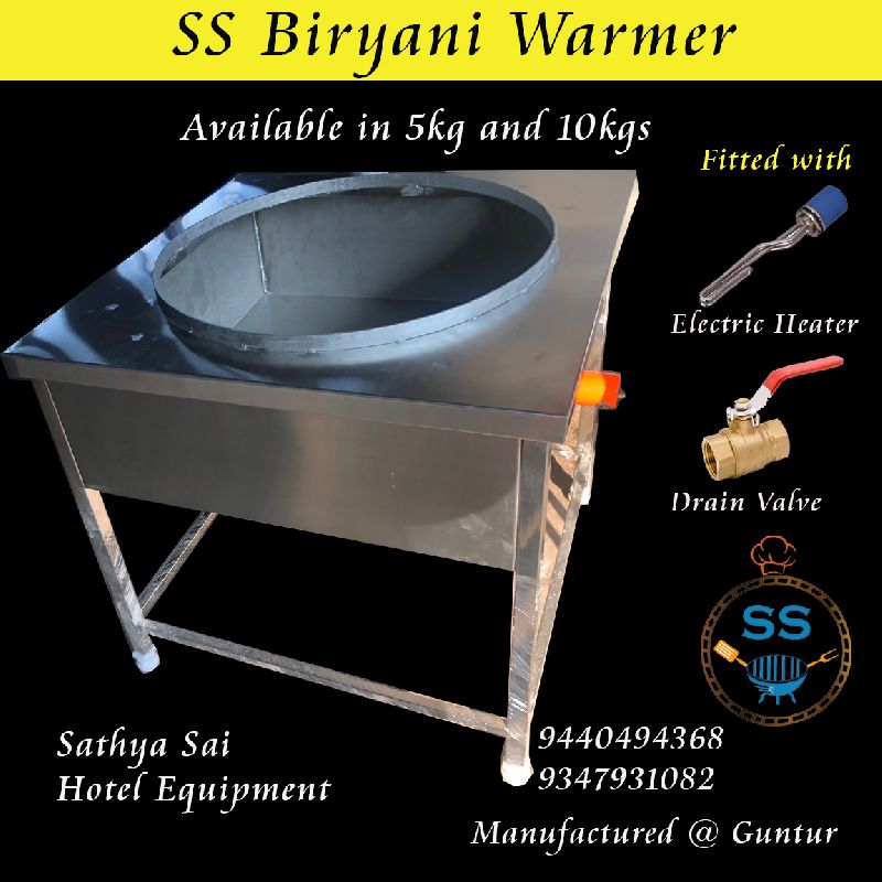 Square Stainless Steel Biryani Warmer, for Kitchen