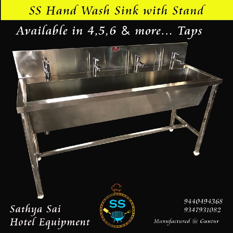 Rectangular Stainless Steel Floor Mounted Sink, for Hotel, Restaurant, Color : Silver