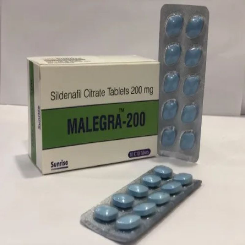 MALEGRA 200 MG, Form : Tablet, Packaging Size : 1 X 10 at Rs 300 / Box ...