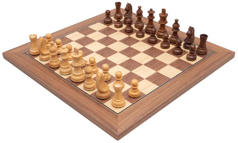Wood Polished Deluxe Chess Board Game, Feature : Durable, Easy To Carry