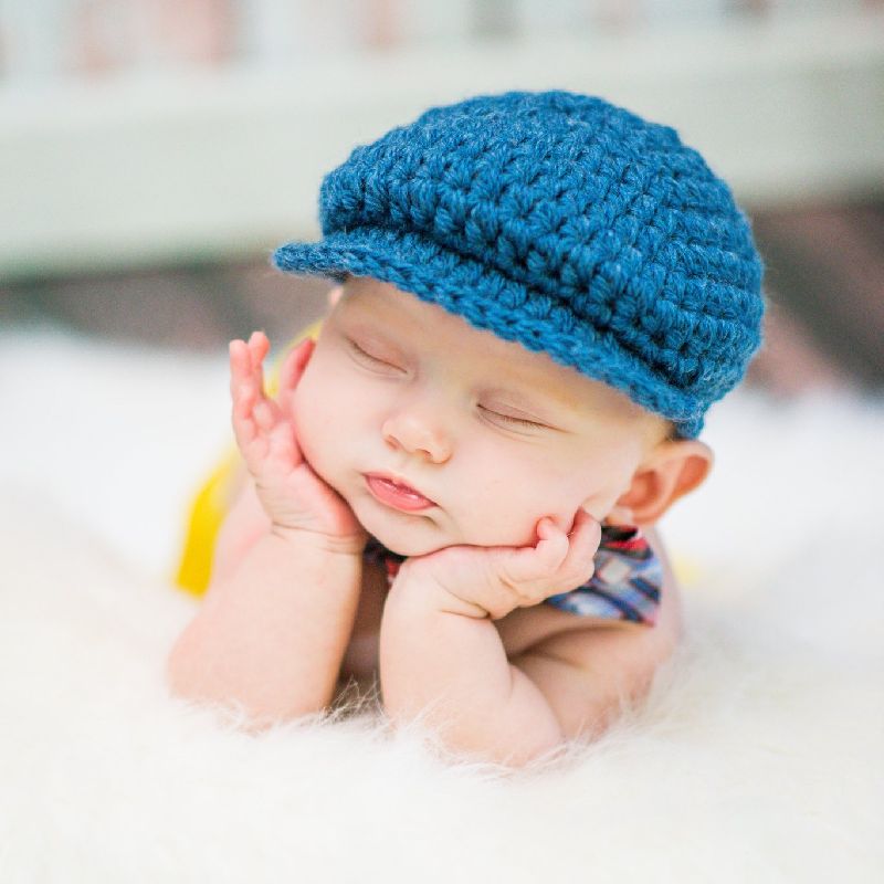 Round Wool Golf Crochet Baby Cap, Feature : Attractive Designs ...