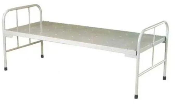 Rectangular Polished Stainless Steel Plain Hospital Bed, Feature : High Strength
