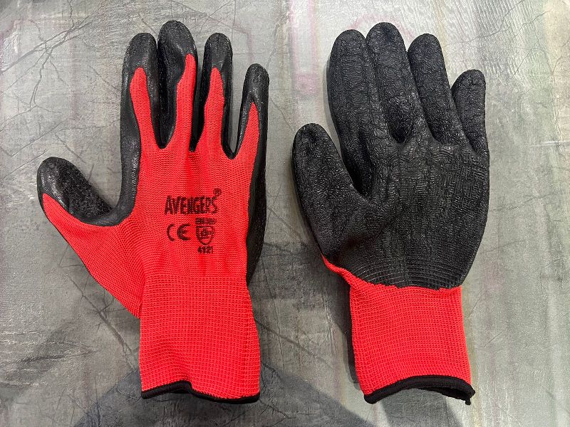 Acrylonitrile Nitrile Rubber Hand Gloves, for Light Industry, Color : Black