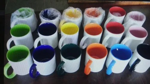 Meru Marks Polished Plain Ceramic Colorful Coffee Mugs, Style : Modern