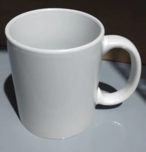 Meru Marks Polished Ceramic Plain White Coffee Mugs, Style : Modern