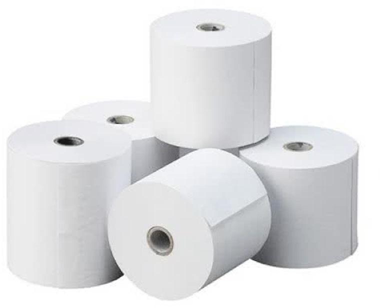 Rudkav Billing Machine Thermal Paper Roll with 55 GSM (79 mm x 40 Meter) Pack of 25