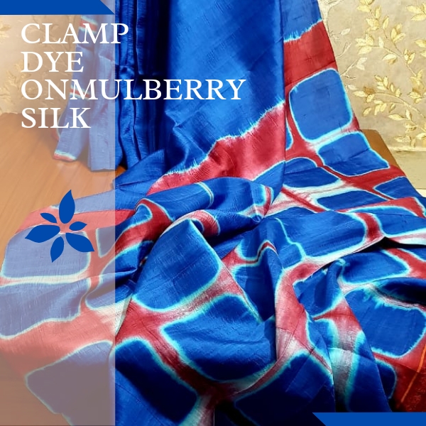 Clamp Dyed Mulberry Silk Saree, for Anti-Wrinkle, Age Group : Adults