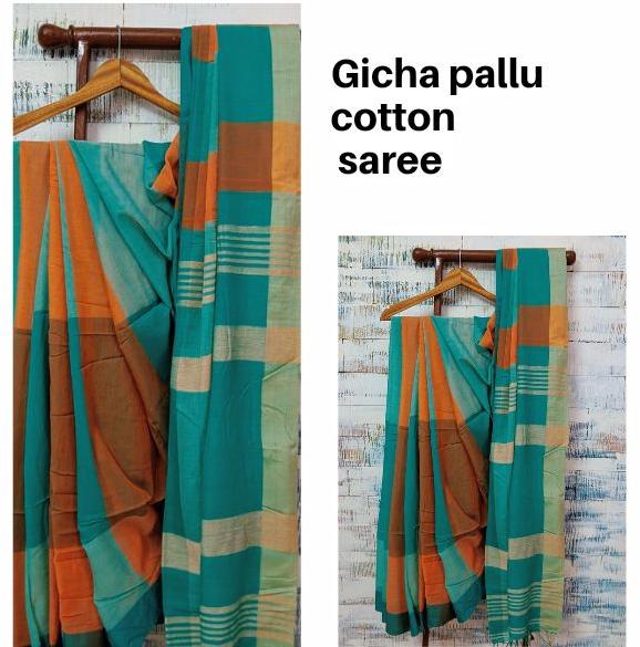 Ghicha Pallu Cotton Saree, for Anti-Wrinkle, Packaging Type : Packet