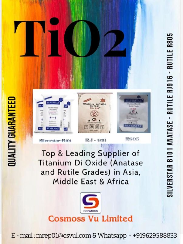 Titanium Dioxide Rutile, for Industrial Use, Certification : ISO Certified