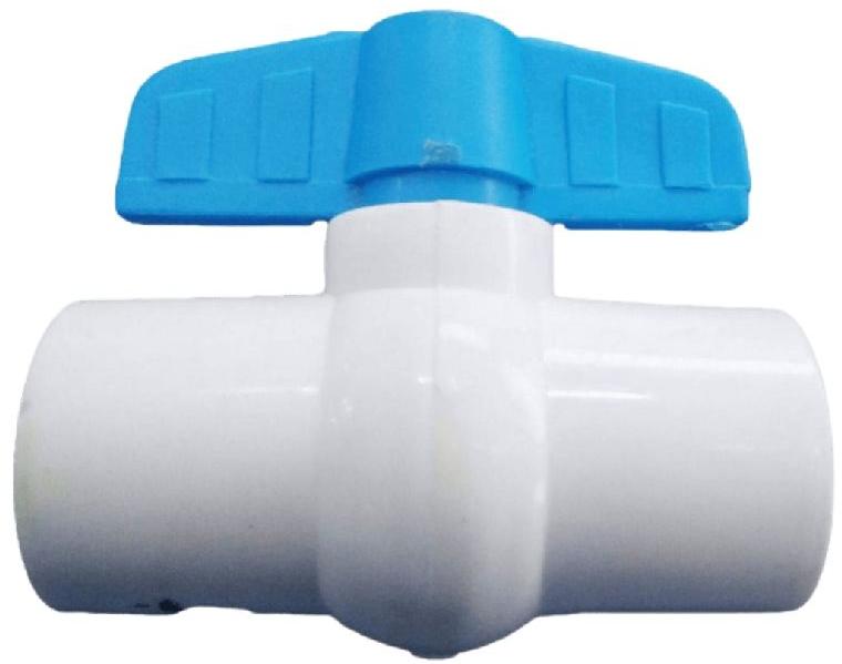 White Upvc Compact Regular Handle Ball Valve, For Fitting Use