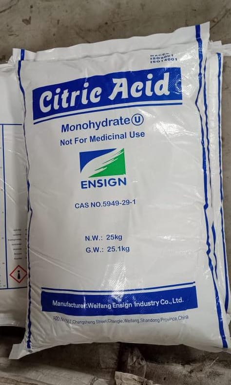 Citric acid monohydrate, Form : Powder