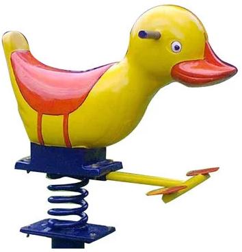 Manual Color Coated Metal Spring Duck Rider, Packaging Type : Box