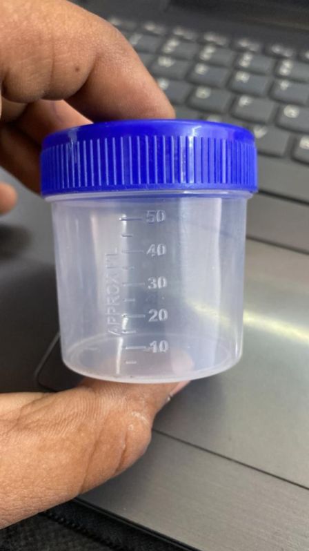 White Round BDK lifesciences PP 50ml urine container