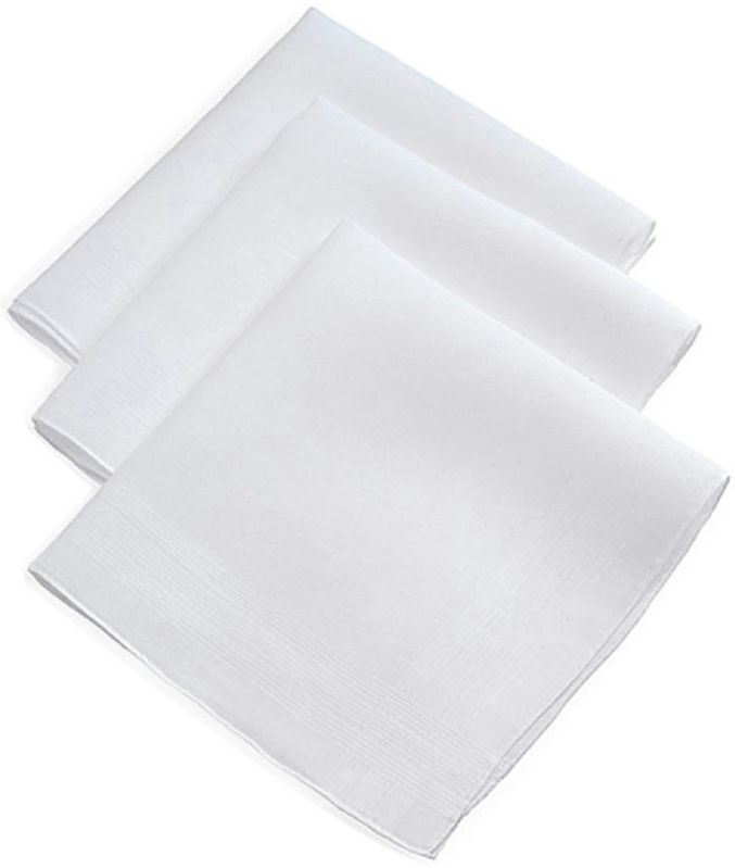 Plain Cotton Ladies Handkerchief, Size : 10x10Inch