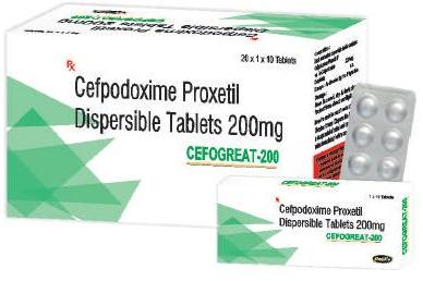 Cefogreat 200mg Tablet, Packaging Type : Strips