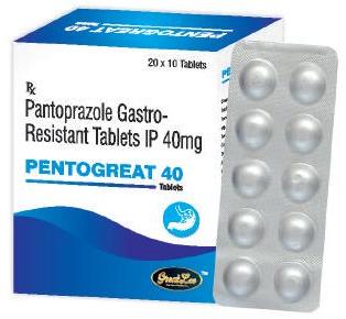 Pentogreat 40mg Gastro Resistant Tablet, Packaging Type : Strips