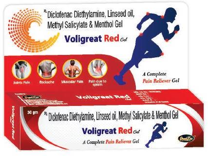 Vertigreat Red Pain Reliever Gel, Packaging Type : Tube