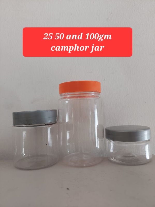 Transparent PET Camphor Jar, for Packaging, Feature : Freshness Preservation, Leakage Proof