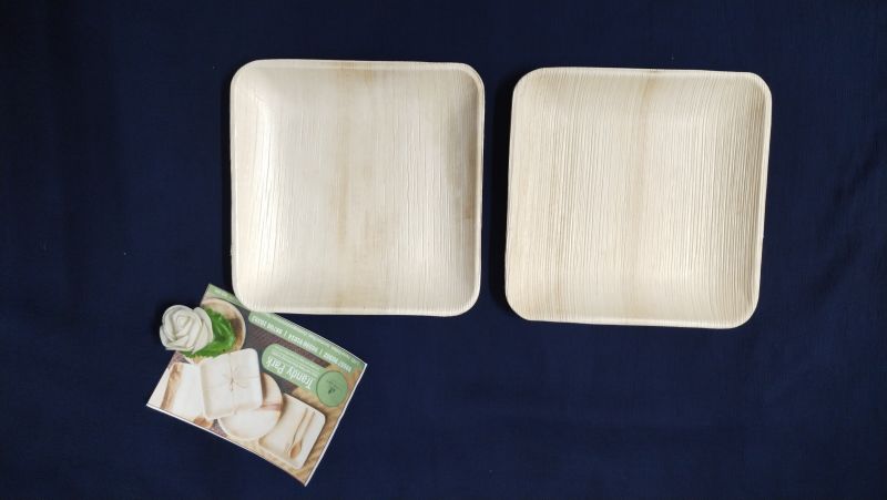 White 6 inch square areca Plate, for Serving Food, Feature : Fine Finish, Eco Friendly