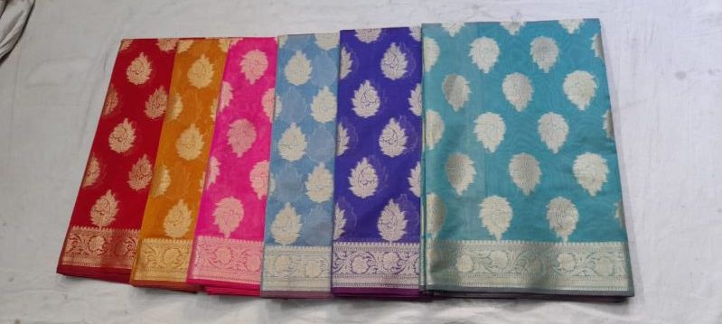 Cotton Banarasi Printed Saree, Technics : Machine Made