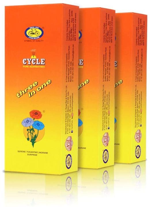 Black Stick Cycle 3 in 1 Pure Agarbatti, for Worship, Packaging Type : Paper Box