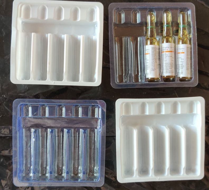 Customised Plain Plastic ampoule blister tray