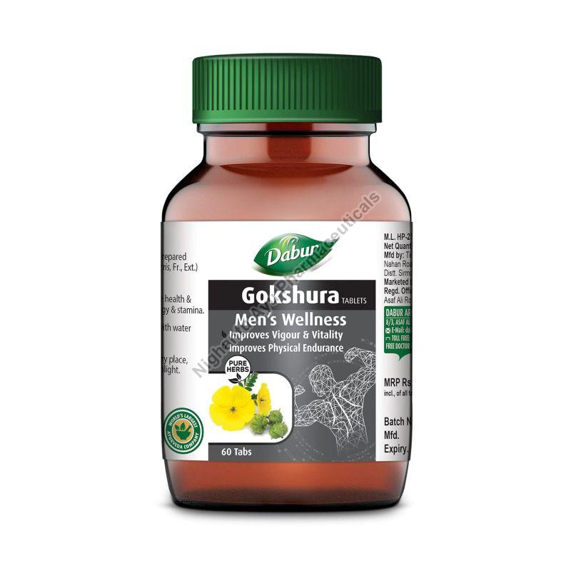 Dabur Gokshura Tablets, Packaging Type : Bottle