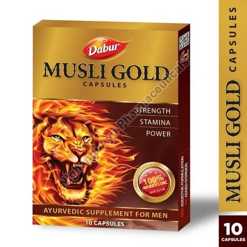Dabur Musli Gold Capsules, Packaging Type : Box