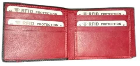 Mens Red Leather Wallet