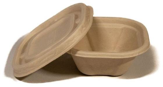 350 ml Bagasse Anti Leak Container with Lid