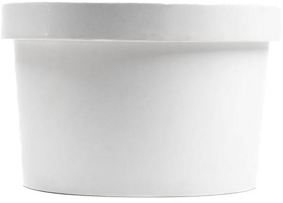 White Round 500 ml Paper Tub with Lid