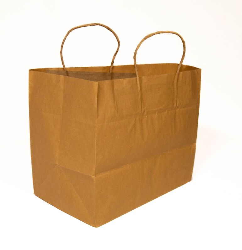 Brown Plain PTH #D Paper Bag, for Shopping, Gift Packaging, Size : 11.03 X 11.03 X 5.91 Cm