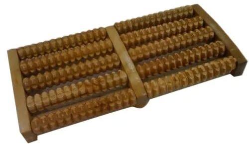 Brown Wooden Acupressure Foot Roller, Size : 12 x1.5 (LxW)