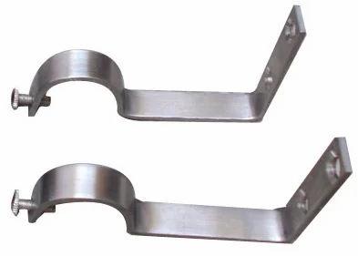 Silver Mild Steel Heavy Curtain Bracket, Packaging Type : Plastic Packet