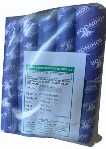 White 7.5cm Kohinoor Medical Cotton Roll, Packaging Type : Packet