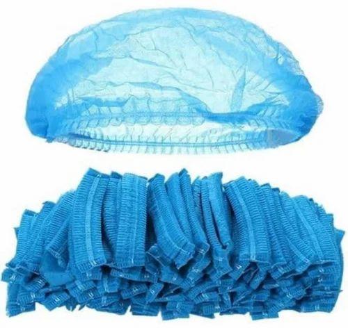 Blue Round Plain Disposable Cap, Size : 35-40cm