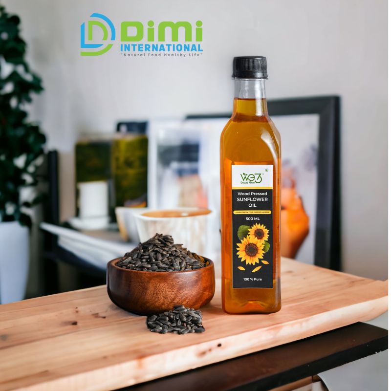 Wood Pressed Sunflower Oil, for Human Consumption, Cooking, Baking, Packaging Type : Glass Bottle