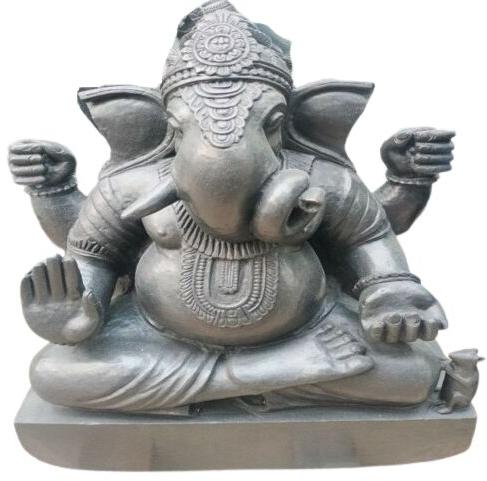 Fancy Black Stone Ganesh Ji Statue, for Temple, Home, Office