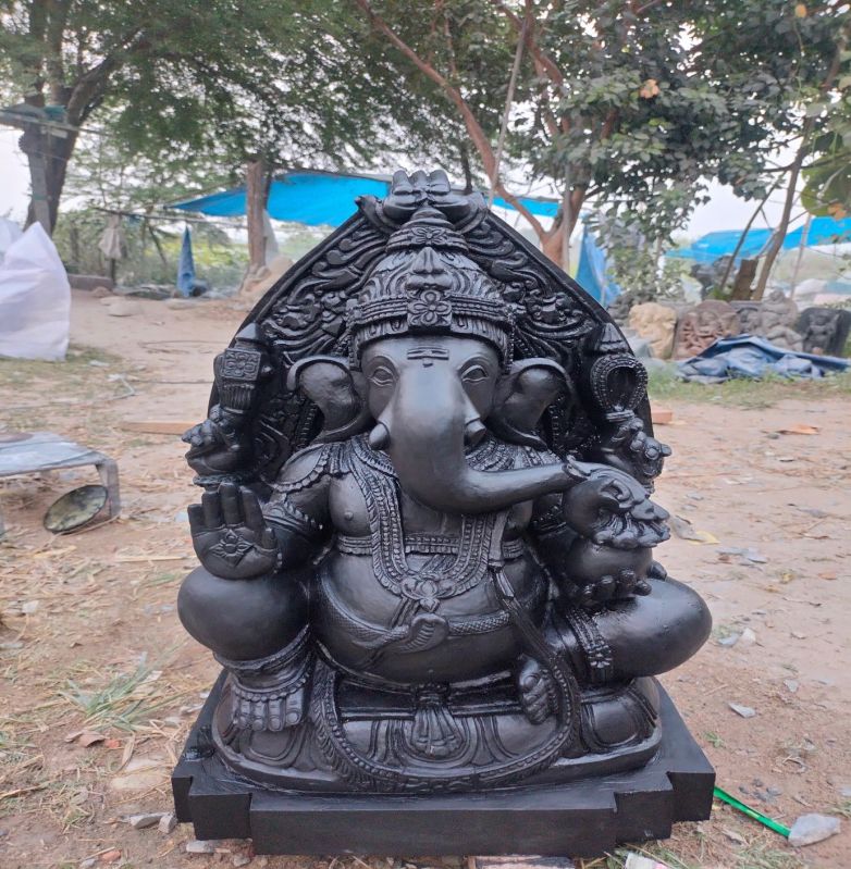 Fancy Black Stone Ganesh Statue, For Temple, Home, Office at Rs 45,000 ...