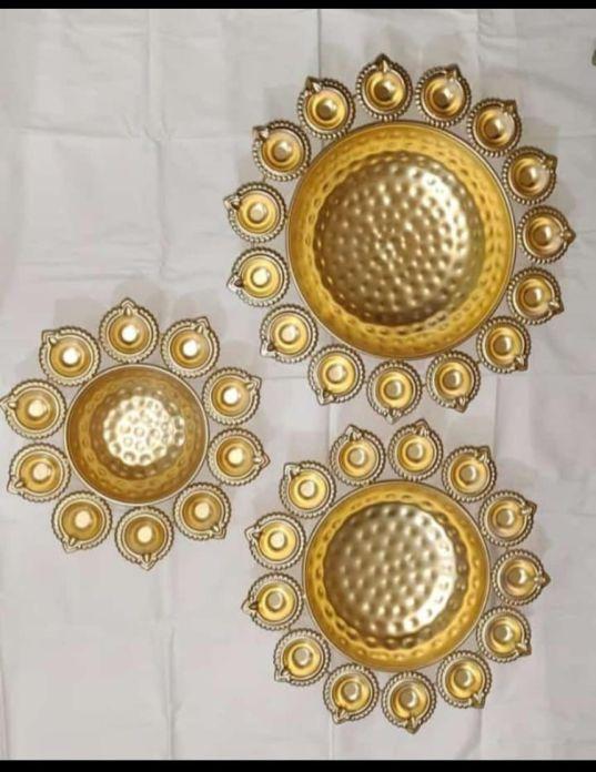 Golden Polished Brass Decorative Urli, for Home, Temple, Size : Multisizes