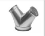Stainless Steel Y Ducting Connector, Color : Silver
