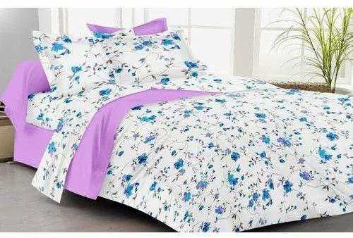 Flower Printed Single Bed Sheet