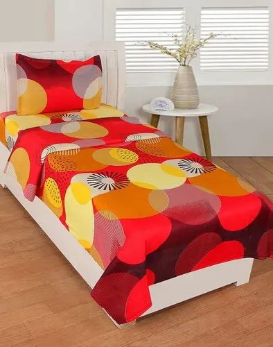 Printed Cotton Multicolor Single Bed Sheet, for Hotel, Hospital, Home, Feature : Eco Friendly, Easily Washable