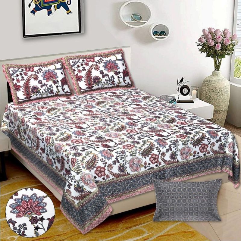 Multicolor Printed Jumbo Size Double Bed Sheet, for Lodge, Picnic, Home, Hotel, Salon, Size : Multisizes
