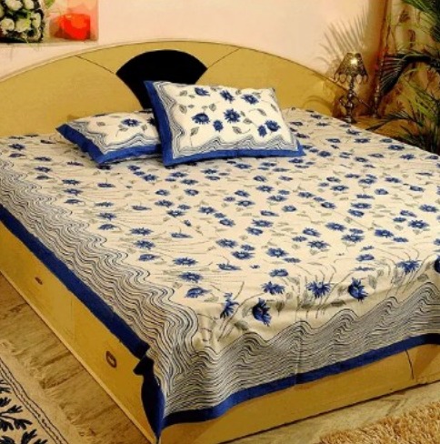 Printed Silk Single Bed Sheet, Size : All Sizes