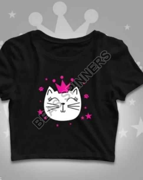 Kids Black Cotton T-shirt