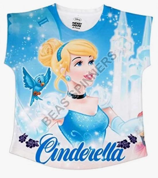 Kids Cinderella Printed  T-shirt