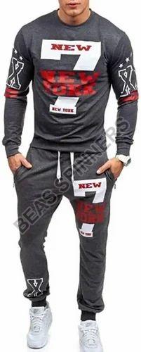 Printed Cotton Men Slim Fit Tracksuit, Size : XS, XL