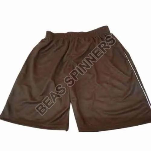 Brown Plain Mens Polyester Micro Shorts, Technics : Machine Made